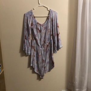 Long Sleeve Off the Shoulder Romper